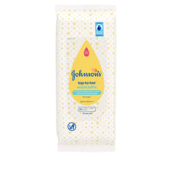 JOHNSON'S Baby Top-To-Toe Washcloths 15 pieces - Pre-moistened washcloths for sensitive skin