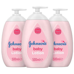 JOHNSON'S Baby Lotion Multipack â Gentle and Mild for Delicate Skin and Everyday Use â 24h Moisturisation â 3 x 500 ml