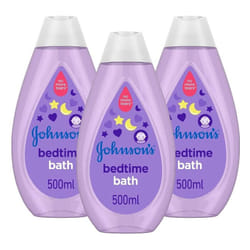 JOHNSON'S Bedtime Bath Multipack, Gentle and Mild for Delicate Skin and Everyday Use, Enriched with Soothing NaturalCalm Essences, 3 x 500 ml