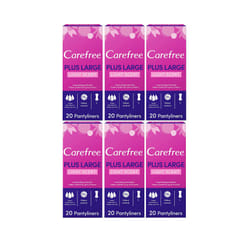 Carefree Plus Large Light Scent Pantyliners 6x 20 pack *IMPORT*