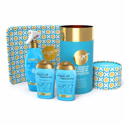 Gift Set, Argan Oil of Morroco Hair Care Gift Set with Heat Protection Spray and Heat Resistant Mat