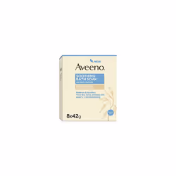 Aveeno, Soothing Bath Soak, Relieves Very Dry Itchy Irritable Skin, with 100 % Natural Colloidal Oat, 42 g x 8 sachets