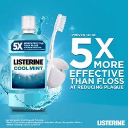 Cool Mint Mouthwash Pack of 4 (4 x 750ml), Helps Kill Up to 99% of Germs Left after Brushing and Reduce Plaque, Mouthwash to Freshen Breath and