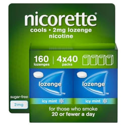 Nicorette Lozenge Smoking Aid Pocket Sized Pack Fast Relief - 2mg, 160 Lozenges