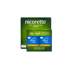 Nicorette Fruity Lozenge Smoking Aid Pocket Sized Pack Fast Relief - 2mg, 160 Lozenges
