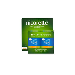 Nicorette Fruity Lozenge Smoking Aid Pocket Sized Pack Fast Relief - 2mg, 160 Lozenges