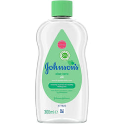 JOHNSON'S Aloe Vera Baby Oil 300ml â Leaves Skin Soft and Smooth â Ideal for Delicate Skin