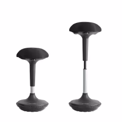 Unilux Swivel Moove Stool Height Adjustable Sit Stand Stool Black - 40