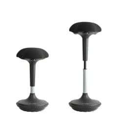 Unilux Swivel Moove Stool Height Adjustable Sit Stand Stool Black - 40