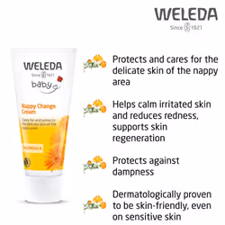 Baby Nappy Cream w. Calendula, Natural Nappy Rash Ointment, Baby Cream for Newborn Up, Baby Barrier Cream & Baby Balm for Bottoms Cares & Protects
