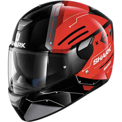 Shark Skwal Warhen Full Face Helmet Black / Red / Black - S