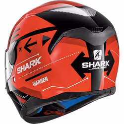 Shark Skwal Warhen Full Face Helmet Black / Red / Black - S