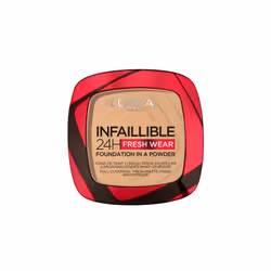 L'OrÃ©al Paris Infallible 24H Fresh Wear Foundation in a Powder, Full-coverage, Longwear, Weightless Smooth Finish, Water-pro ...