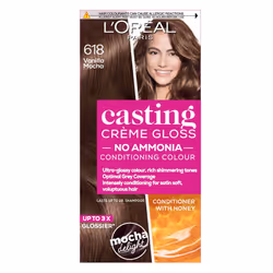 L'Oreal Ammonia Free Semi-Permanent Hair Dye, 618 Vanilla Mocha, Glossy Hair Colour, Natural Looking Finish, For up to 28 Sha ...