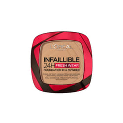 L'OrÃ©al Paris Infallible 24H Fresh Wear Foundation in a Powder, Full-coverage, Longwear, Weightless Smooth Finish, Water-proof and Transfer-proof,