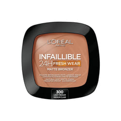 L'OrÃ©al Paris Soft Matte Bronzer, Longwear, Matte Finish, Waterproof and Transfer-proof, Infallible 24H, 300 Light