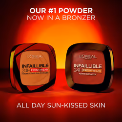 L'OrÃ©al Paris Soft Matte Bronzer, Longwear, Matte Finish, Waterproof and Transfer-proof, Infallible 24H, 300 Light