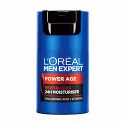 NEW L'Oréal Men Expert Power Age Moisturiser, Hydrating & Revitalising Hyaluronic Acid Moisturiser for Men, designed for Age ...