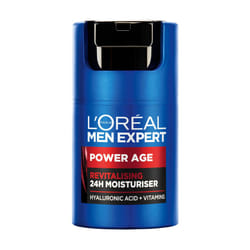 NEW L'OrÃ©al Men Expert Power Age Moisturiser, Hydrating & Revitalising Hyaluronic Acid Moisturiser for Men, designed for Ageing, Dry & Dull Skin 50ml