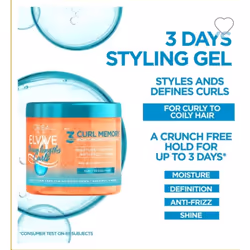 Loreal Paris Elvive Dream Lengths Curls 3 Days Moisturising Styling Gel 400 ML