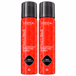 L'Oréal Paris Infaillible Setting Spray for Face Makeup 3-Second Setting Mist 36H No-Transfer Waterproof Lightweight Quick-D ...