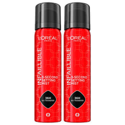 L'OrÃ©al Paris Infaillible Setting Spray for Face Makeup 3-Second Setting Mist 36H No-Transfer Waterproof Lightweight Quick-Drying Formula Sweat and