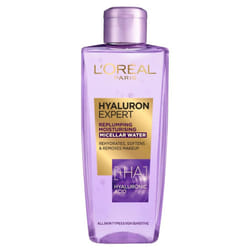 Hyaluron Expert Replumping Micellar Water, Concentrated Hyaluronic acid, effectively removes makeup on face and eyes, hydrated and softer skin, 200ml