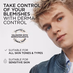L'OrÃ©al Men Expert Derma Control Anti-Blemish Serum, Smooth & Hydrated Skin, Reduces Imperfections, Blackheads & Post-Acne Marks, 30ml - Additional view 4