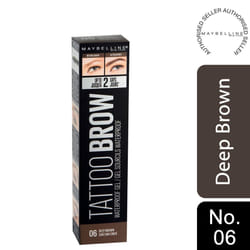 Maybelline Tattoo BrowLonglasting Waterproof Eyebrow Gel, 06 DeepBrown