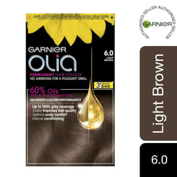 Garnier Olia 6.0 Light Brown No Ammonia Permanent Hair Dye