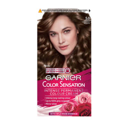 Color Sensation Brown Hair Dye Permanent 5.0 Luminous Light Brown (Packaging may vary)