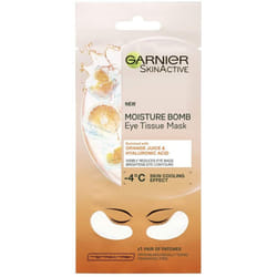 Garnier Hyaluronic Acid and Orange Juice Tissue Mask, Hydrating Brightening Tissue Eye Sheet Mask 6 g