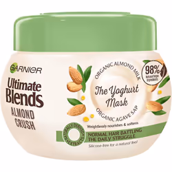 Garnier Ultimate Blends Hair Mask | Almond Crush Treatment Organic Almond Milk & Organic Agave Sap Daily Nourishment for Norm ...
