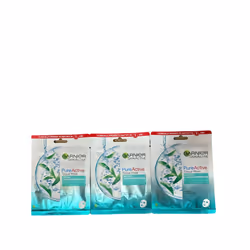 Garnier pure active tissue mask, pack of 3