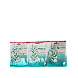 Garnier pure active tissue mask, pack of 3