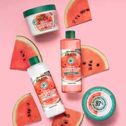 Hair Mask, Watermelon Hairfood, Moisturising 3-in-1 Mask, Gently Detangles Fine Hair and Gives Unrivalled Shine, Fructis, 390 ml