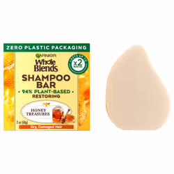 Garnier Whole Blends Restoring Shampoo Bar for Dry Damaged Hair Honey Treasures 2 Oz 1 Count (Packaging May Vary)