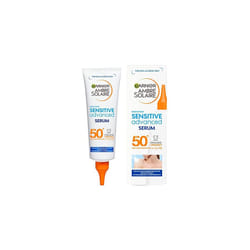 Ambre Solaire SPF 50+ Sensitive Advanced Face & Body Serum, Sunscreen Factor 50, Protect Against UVA & UVB, for Sensitive Skin, Water Resistant,