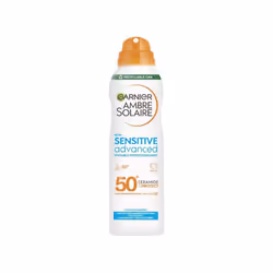 Ambre Solaire SPF 50+ Sensitive Advanced Dry Mist Sun Cream Spray, Water Resistant & Non Greasy Sunscreen, Fragrance Free, UV ...
