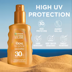 Ambre Solaire Ideal Bronze Milk-In Spray, with Vitamin E, High UV Protection SPF30 (150ml) - Additional view 4