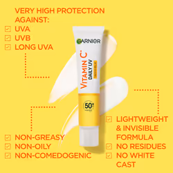 Vitamin C Daily UV, Invisible Brightening Fluid, SPF50+, Prevents + Corrects Sun Damages, Face & Neck, For all skin types, Cruelty Free, Vegan, 50ml - Additional view 4