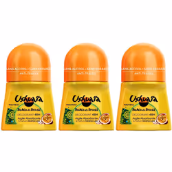 UshuaÃ¯a â Bahia Do Brasil Absorbent Clay & Passion Fruit Scent Deodorant Women 48h Effectiveness â 50 ml â Pack of 3