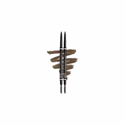 Micro Brow Pencil, Dual Ended with Mechanical Brow Pencil and Spoolie Brush, Pack of 2, Shade: Ash Brown