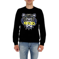 Kenzo Mens Sweatshirts Tiger Print Jumpers Black - Black, L
