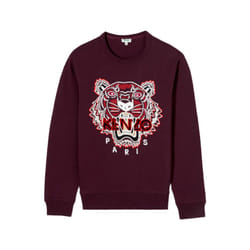 KENZO SWEAT Mens Sweatshirts Crew Neck Long Sleeve Maroon - S