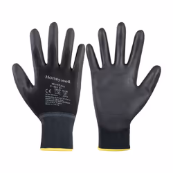 WorkEasy Palm-side Coated Black Gloves - Size 10