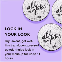 Urban Decay All Nighter Waterproof Setting Powder  Matte Finish  Universal Translucent Pressed Powder  Mattifies Shine & Oil  Sweat-Proof  Blurs Pores