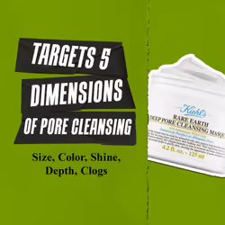 Kiehl's Rare Earth Deep Pore Cleansing Mask  Pore-Minimizing Face Mask for Clogged Pores  Detoxifies & Refines Skin  Absorbs Excess Oil  with Amazonia