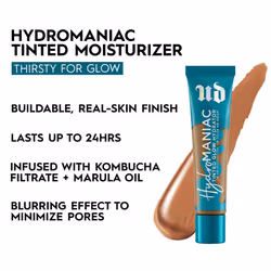 Urban Decay Hydromaniac Dewy Foundation (55 Medium Deep Neutral)  Hydrating Tinted Moisturizer for Dry Skin  Buildable Medium Coverage  Non-comedogeni