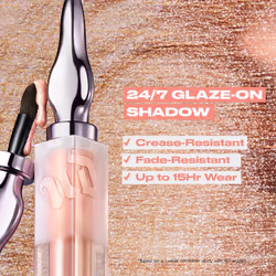 Urban Decay 24/7 Glaze-On Liquid Eyeshadow (Frost Boss - Blue Lavender Duo Chrome Shimmer)  Crease-resistant  Glitter Eye Makeup with Built-in Brush